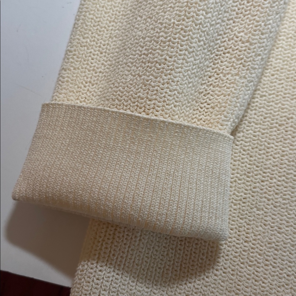 Chico's Cream Open-Front Cardigan with Hook and Eye Closure - Picture 6 of 6